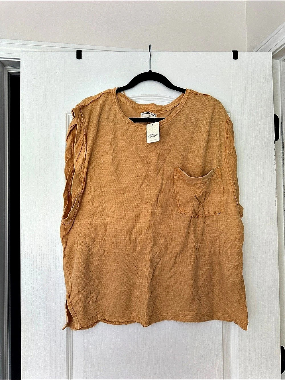 Free People We The Free Pocket Tank Top in Brown Size Medium NWT